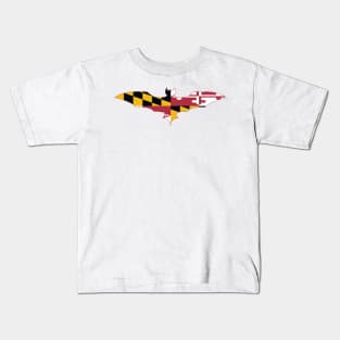 Maryland Bat Flag Kids T-Shirt